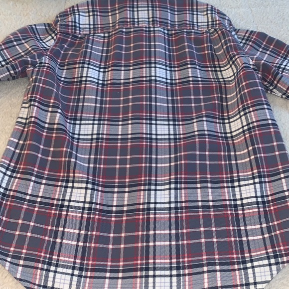 Crewcuts 8 Gray Navy & Red Button Down Shirt EUC - Picture 7 of 8
